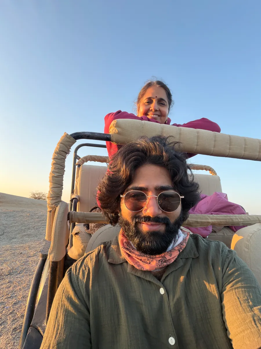 Krishna and his mother on safari, years later